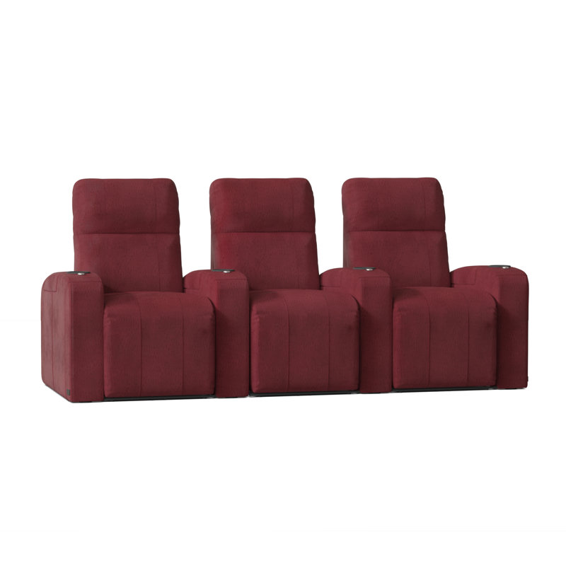 Sièges de rangée de cinéma (rangée de 3), Sangria Smartsuede