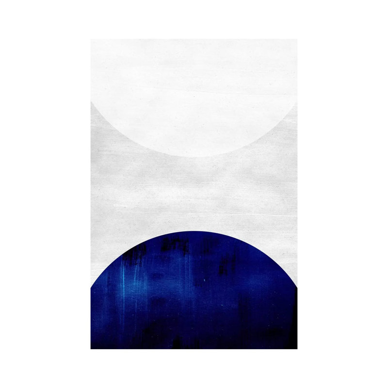 White & Cobalt by LEEMO - Gallery-Wrapped Canvas Giclée on Canvas, 20.32 cm H x 30.48 cm W, Wrapped Canvas
