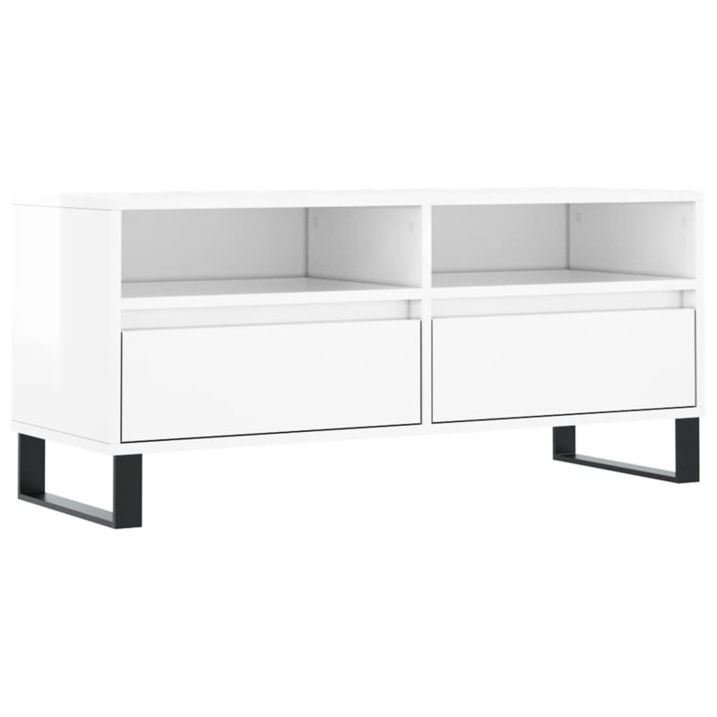 Siilata TV Stand, High Gloss White