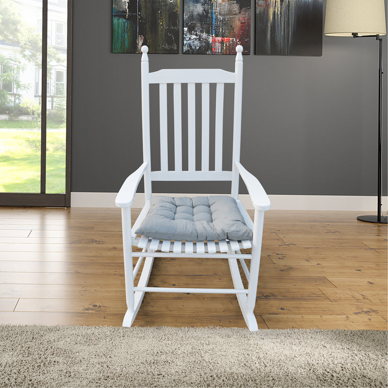 Chaise berçante en bois, Blanc
