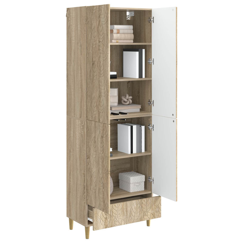 4 -Door 3 Storage Cabinet, Sonoma Oak