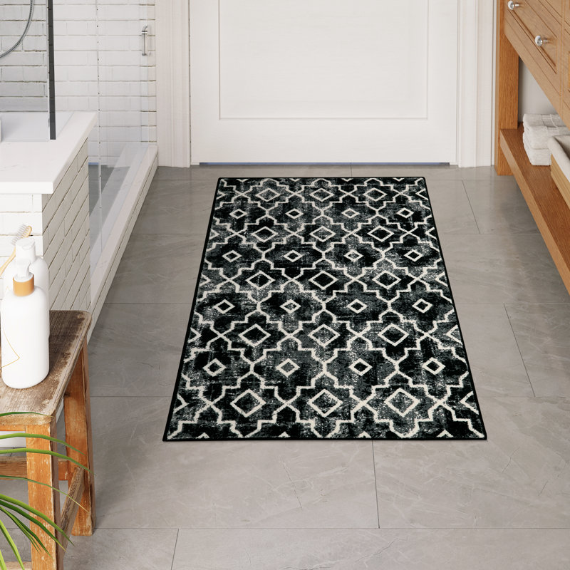 Paillasson rectangulaire antidérapant Tawann, Rectangle 1 pi 8 po x 2 pi 8 po