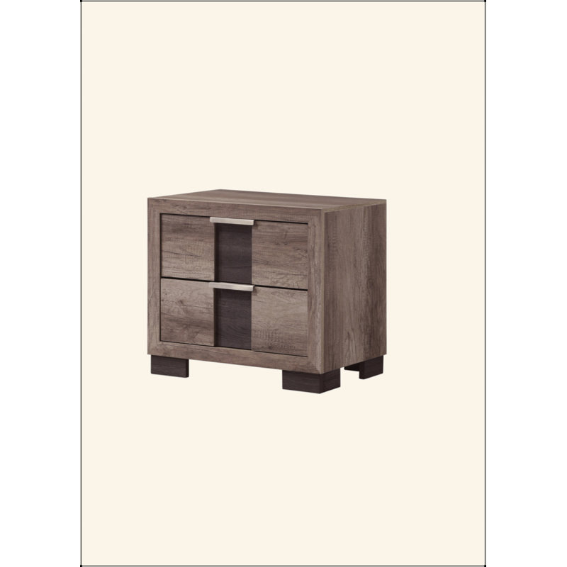 Table de chevet contemporaine 1Pc, Brun
