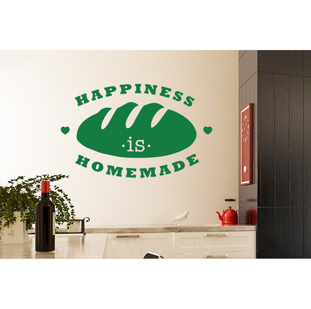 Happiness Is Homemade Loaf of Bread Wall Sticker