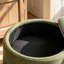 Pouf de rangement rond rembourré de 23,23 pouces avec franges-1393610043