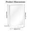 Armoire à pharmacie en aluminium 16 po x 24 po avec miroir, tablettes réglables, charnières silencieuses, armoire de rangement argentée facile à assembler pour les articles de toilette, grande capacité