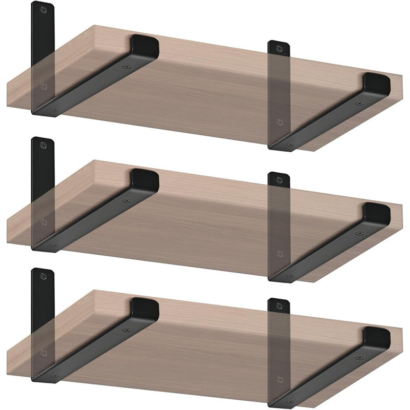 6 Pack - 11.25" X 6" J Lip Shelf Brackets Rustic Fa...