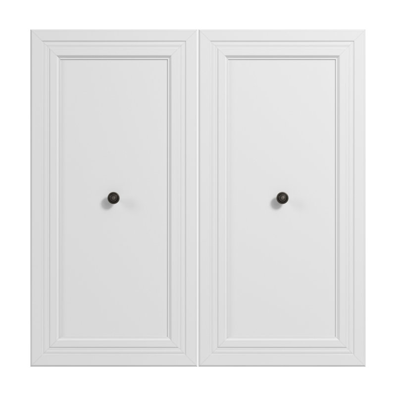 Ensemble 2 portes Arlex, Blanc, H 35,67 po x l 35,46 po x P 0,63 po
