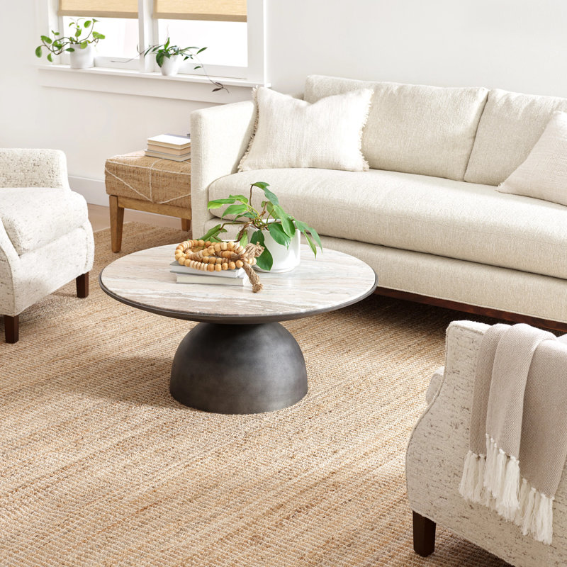Gridwork Striped Area Rug, Ivory/Brown, Rectangle 4' x 6'