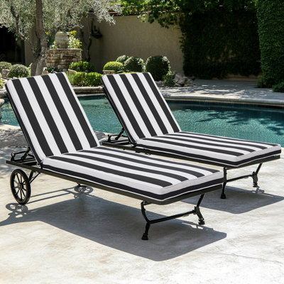 Outdoor Chaise Lounge Cushion Set Of 2, 74