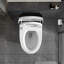 Toilette intelligente chauffante à bidet avec siège auto, télécommande et sécheuse - céramique, blanc, idéale pour les salles de bain modernes