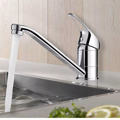 Chrome Kitchen Faucet Sink Mixer Faucet Single Handle Swivel Spout Taps