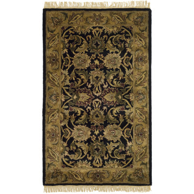 Tapis oriental multicolore en laine touffeté à la main Amabel