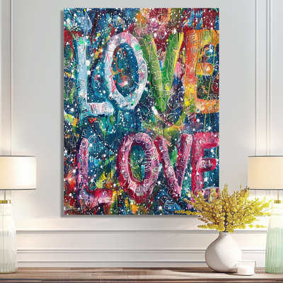 «Love Love Love» - art mural citations de mode