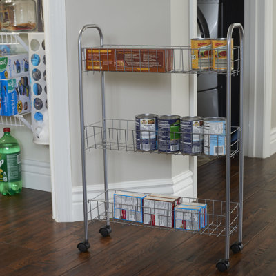 Chariot de rangement Slimline à 3 tablettes