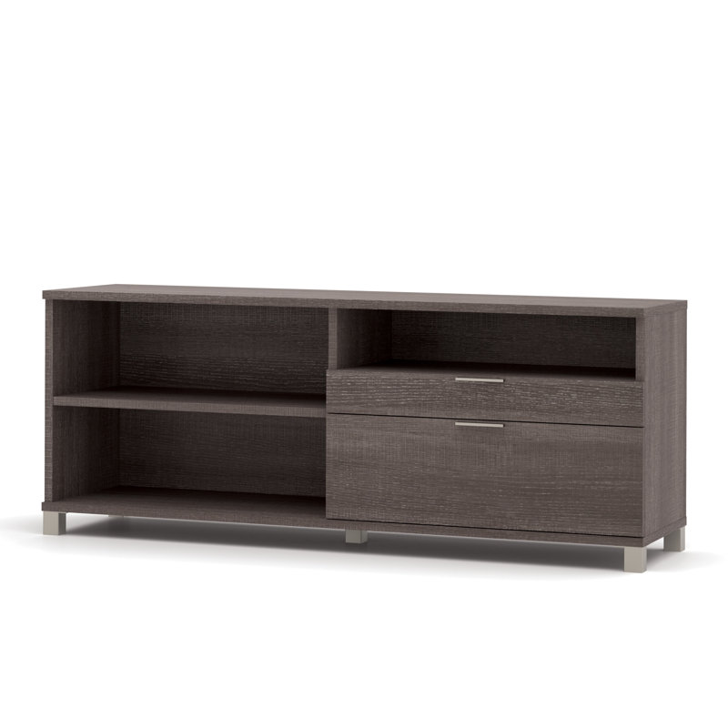 Credenza Desk, Bark Grey