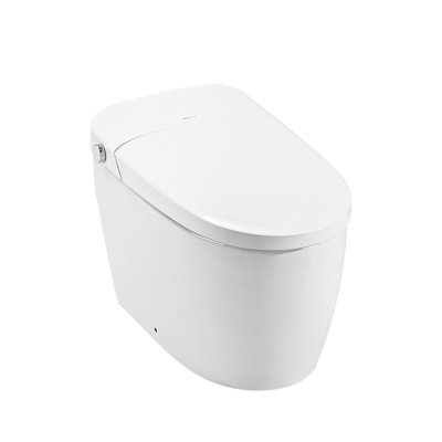 Smart Toilet Bidet With Self-cleaning Nozzle, Heated Seat, Night , Remote Control. White Ceramic, 27.43in Depth Nozzle Toilet, Off Flush. Depth, 23.62in Package Height