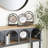 Rustic Analog Metal Tabletop Clock in Brown/Beige/Blue/White