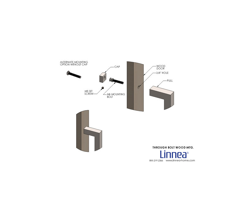 CTC Through Bolt Appliance Pull, 23 5/8", Polish Stainless Steel