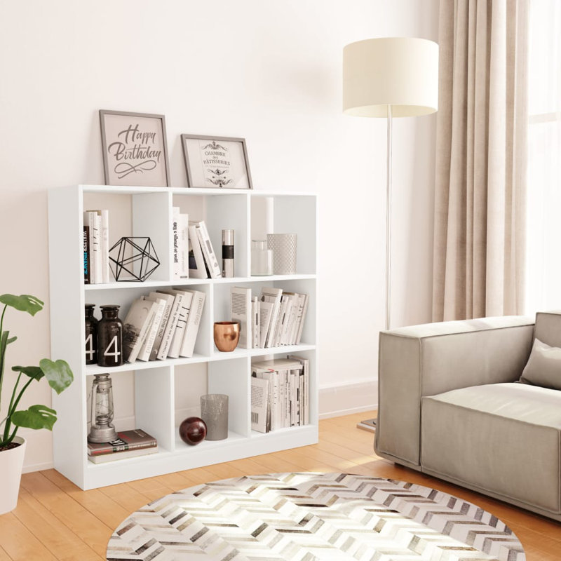 Katara 100 cm H x 97.5 cm W Standard Bookcase, White