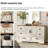 Laziza Modern Farmhouse Wood Dresser with 6 Drawers & Barn Door Cabinet-164964749