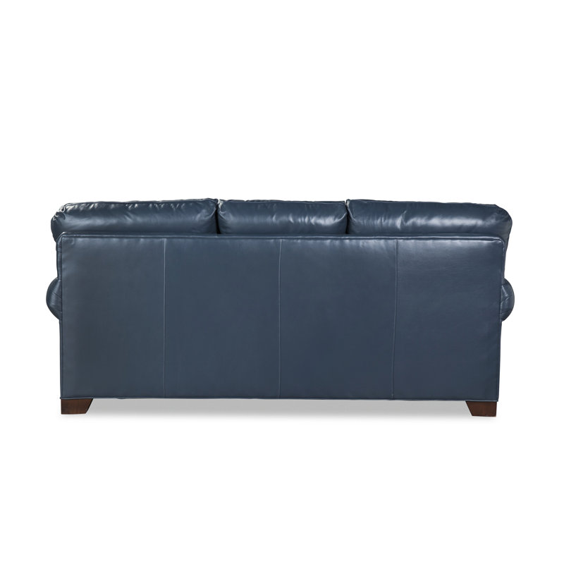 Copola Sofa, Blue Genuine Leather