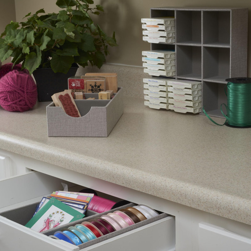 Boîte de rangement à 3 tiroirs gris pour rangement | 12 po X 6,13 po X 3,13 po