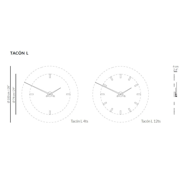 Tacon Analog Wall Clock, Red