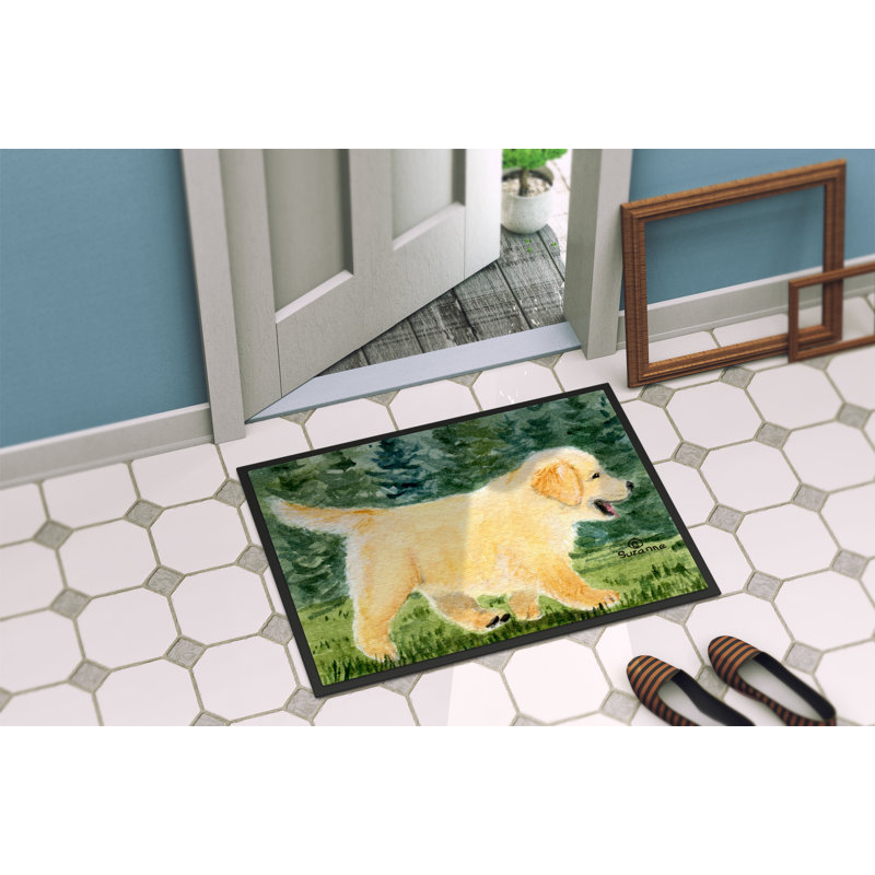 Paillasson d’intérieur anti-dérapant texola Golden Retriever, Rectangle 2 pi x 3 pi