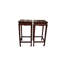 Pair of Asian Square Top Accent Tables or Side Tables