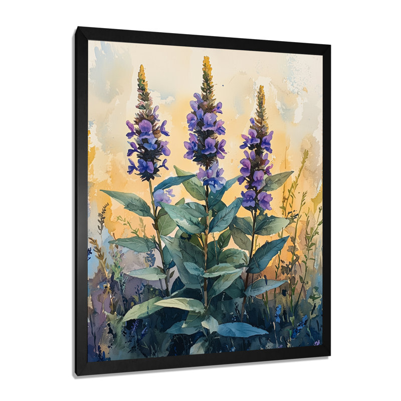 Impression sur toile florale Munden, H 32 po x l 24 po, Reproduction encadrée sans passe-partout, Noir