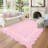 5x7 Scalloped Solid Rug for Living Room Washable Pink Area Rug with Non Slip TPR Backing, Soft Low Pile Stain Resistant Modern Bow Rugs for Nursery Bedroom Kids Room Playroom Carpet-2013686457