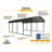Galvanized Steel Carport, 12X20X7-87858660