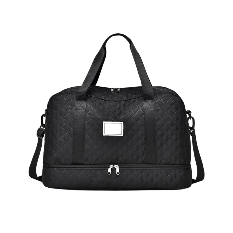 Sac à dos de sport avec compartiments séparés pour les articles secs et mouillés Sac à bandoulière pour femme, Noir