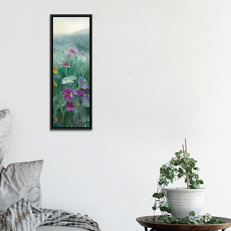 «Cosmos at Dawn Panel II», impression sur toile, H 36 po x l 12 po x P 1,5 po, Toile avec cadre noir