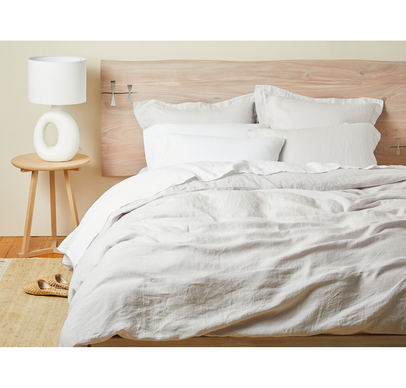 Organic Relaxed Linen Linen Duvet Cover, King/Cal King Duvet Cover, Fog