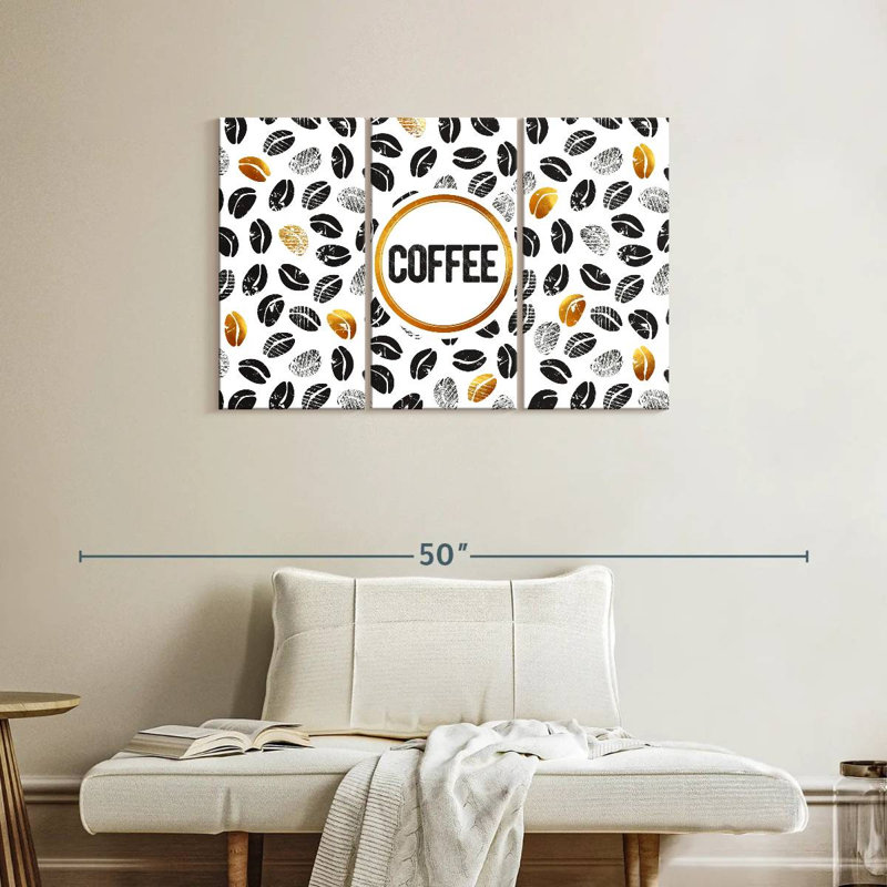 Tergel Numerous Coffee Beans, 24" H x 38" W