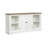 Gelinas Extendable Trestle Dining Table With 2 Side Chairs 2 Host Chairs And Credenza-1993462482