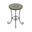 Table d'appoint de patio avec tablette