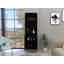Armoire de bar H, salon, noir