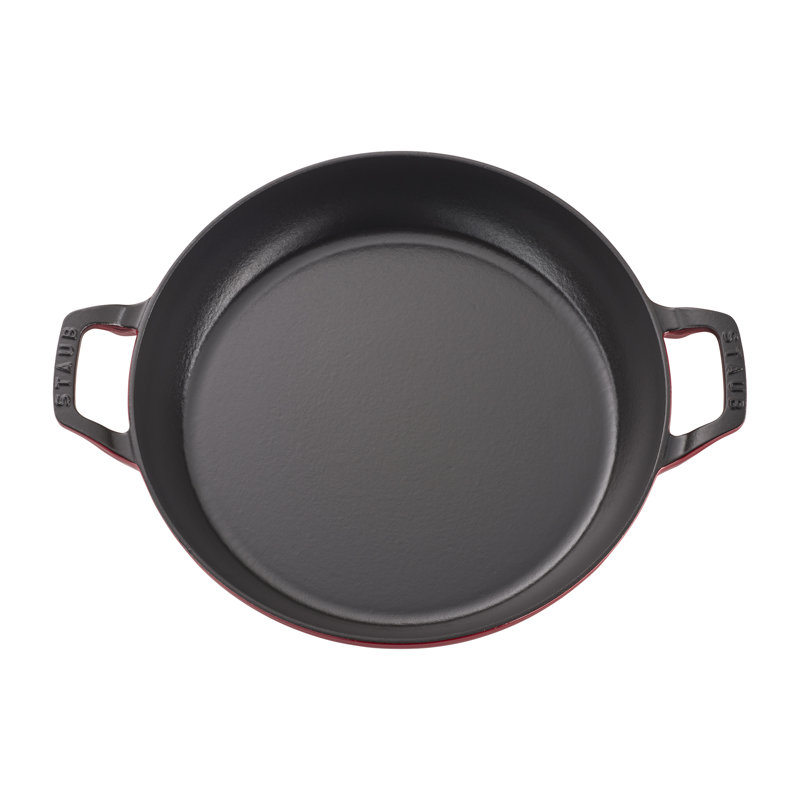 Cast Iron 3.59-qt Braiser with Glass Lid, Cherry