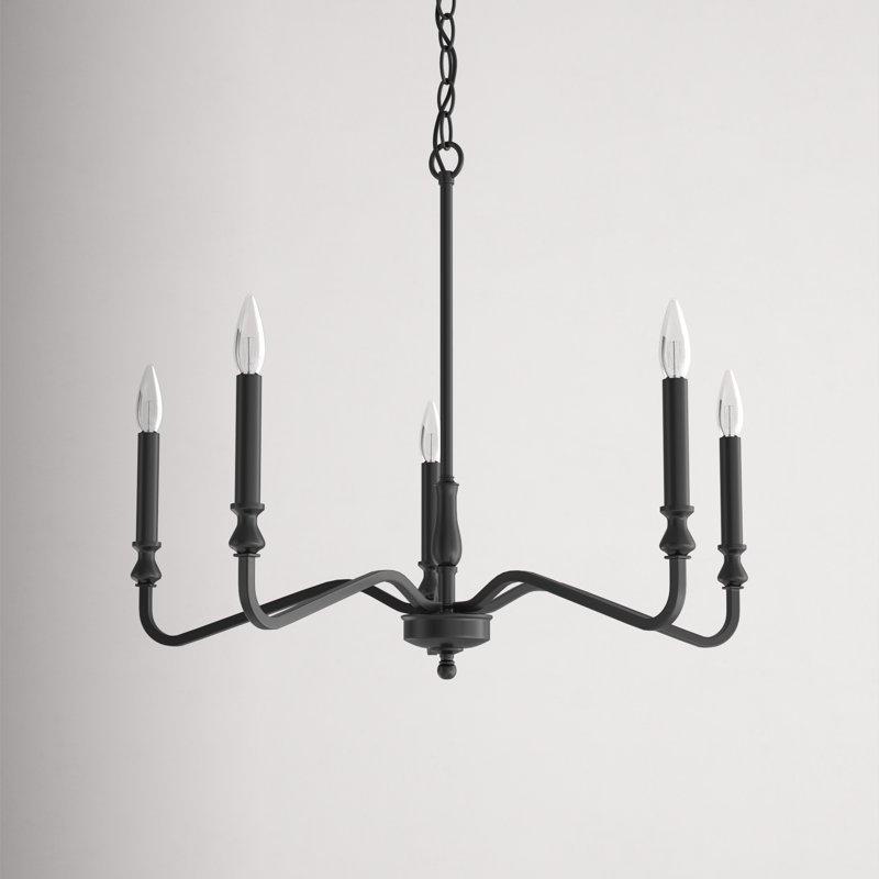 Lowes Montreuil 5-Light Dimmable Chandelier , Black