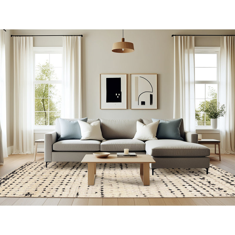 Abstract Indoor Rug, Rectangle 6' x 9'