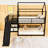 Charming House-Shaped Bunk Bed With Slide, Stairs And Built-In Storage-1589400492