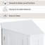 Armoire de salle de bain, armoire de rangement de coin triangulaire avec tablette réglable-987915747