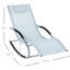 Chaise longue grise avec coussin amovible et tissu imperméable à séchage rapide, pour l'extérieur