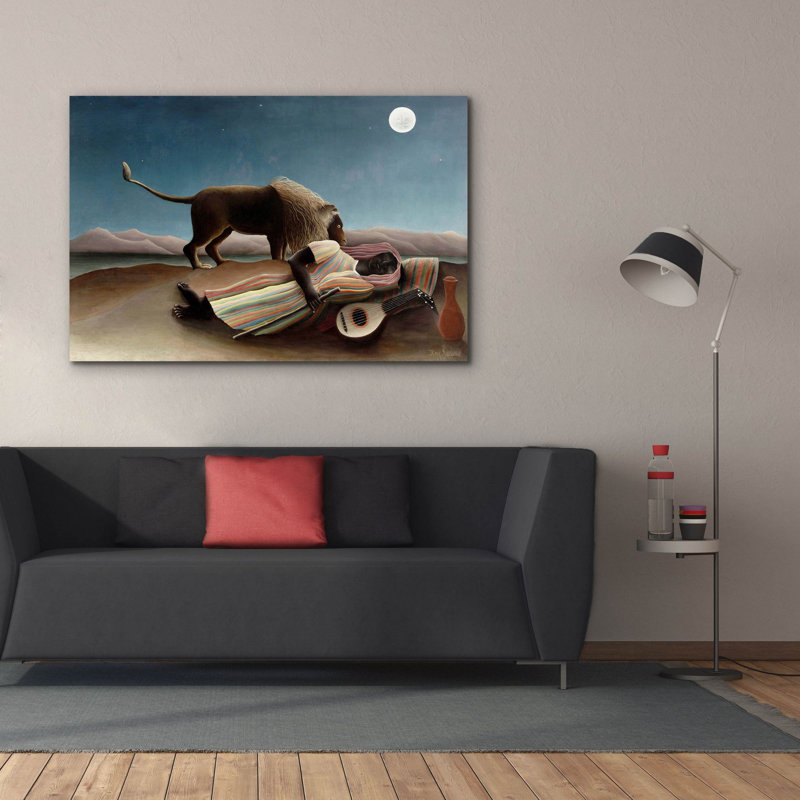"Latitude Run" The Sleeping Gypsy, 1897 "par Henri Rousseau, art mural sur toile, H 40 po x l 60 po x P 1,5 po