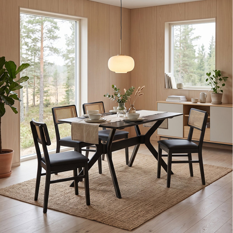 6 -Person Solid Wood Dining Set