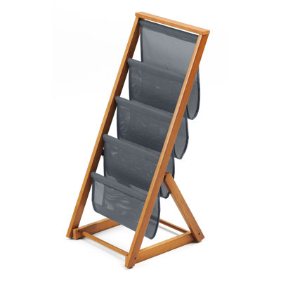 Bowles Solid Wood Free Standing Magazine Rack