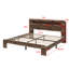 Base de lit plateforme Smart Wood avec tête de lit à DEL, deux ports USB et rangement spacieux sous le lit-1527780034